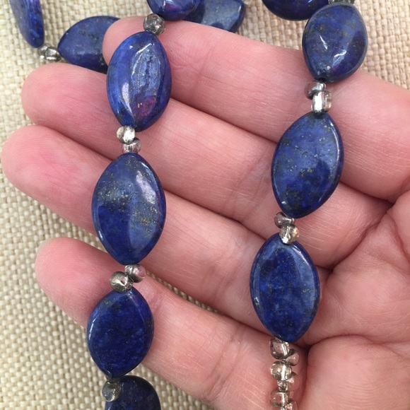 Natural lapis Lazuli bead necklace - Picture 3 of 5